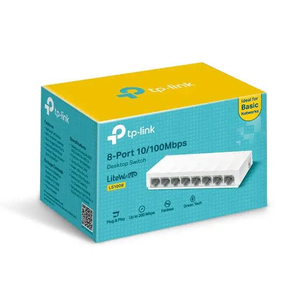 Tp-Link 8-Port 10/100Mbps Desktop Switch LiteWave LS1008 