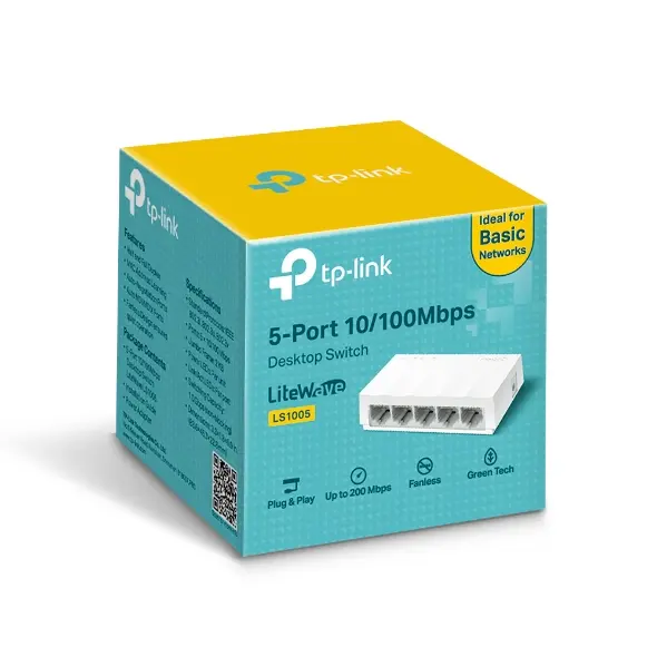 Tp-Link 5-Port 10/100Mbps Desktop Switch LiteWave LS1005 
