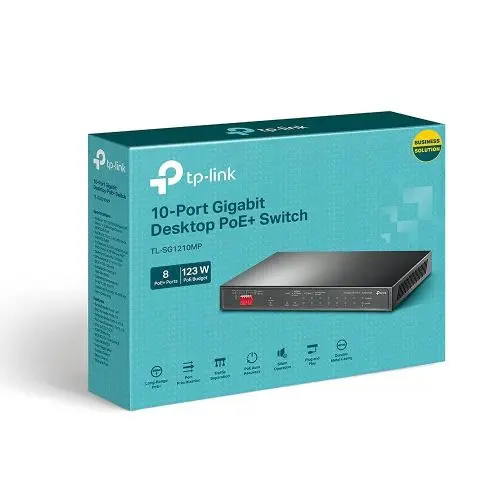 Tp-Link 10-Port Gigabit Desktop PoE+ Switch TL-SG1210p