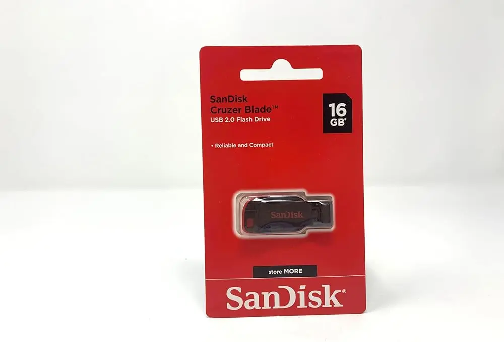 SanDisk 16GB Cruzer Blade USB 2.0 FLASH DRIVE