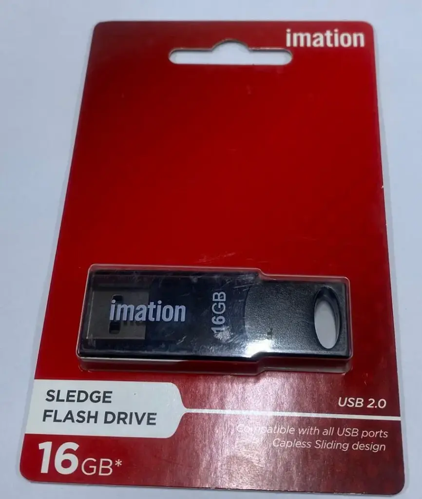 IMATION SLEDGE 16GB USB 2.0 FLASH DRIVE
