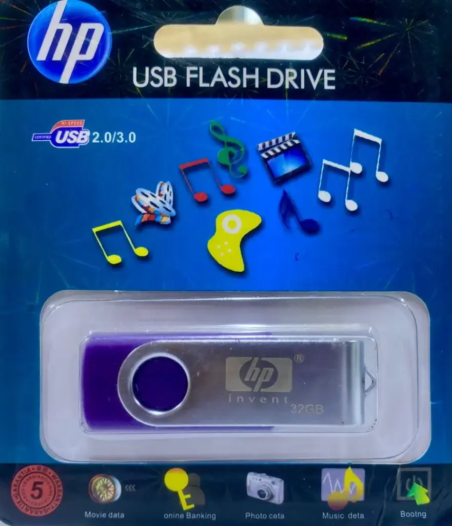 HP 32GB USB 2.0 FLASH DRIVE