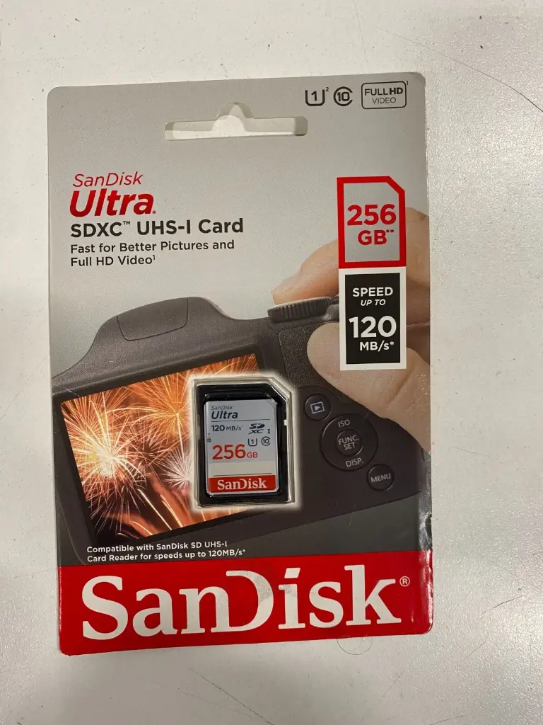 SanDisk Ultra SDXC 256GB UHS-I Card 120mb/s
