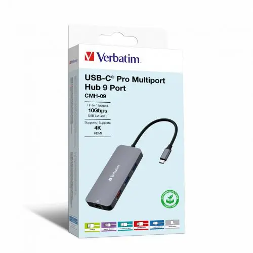 Verbatim USB-C Pro Multiport Hub 9 Port CMH-9 