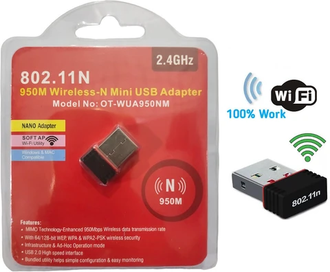 Mini WiFi Adapter 802.11N USB Adapter 