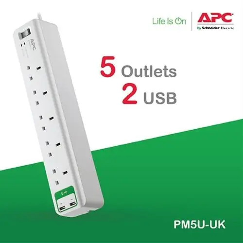 APC Home / Office SurgeArrest 5 Outlets / 2 Port USB Charger 