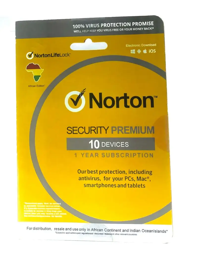 Norton Security Premium 10 Devices one year subscription