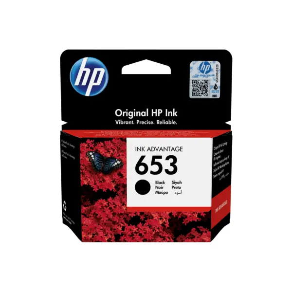 HP 653 Black Original Ink Advantage Cartridge