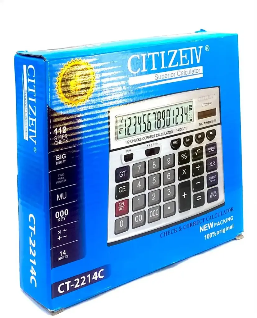 CT-2214C Big Display 14 Digits 112steps check Citizen Calculator