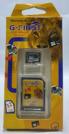 G-FIRST 32GB MicroSDHC UHS-I Card with Adapter