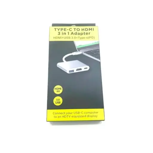 USB Type-C HUB 3-in-1: USB 3.0 HDMI + Type-C Charging Port 