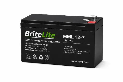 VRLA Battery BriteLite MML 12-7 12v 7Ah UPS Terminal
