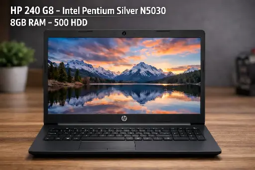HP 240 G8 with Intel Pentium Silver N5030 500GB HDD 8GB RAM 