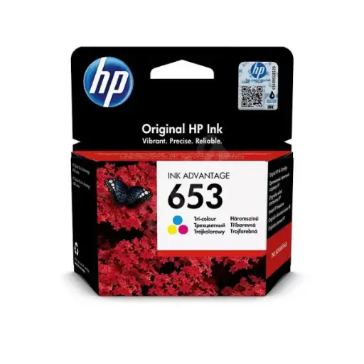 HP 653 Tri-Color Original Ink Advantage Cartridge